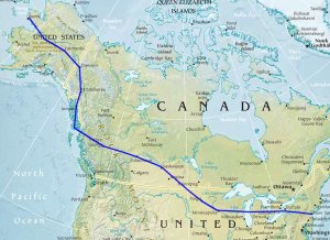 Route of the Alaskan Flying Expedition, round trip, July-October 1920.