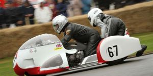 The "monkey" of a sidecar combination is a brave person indeed. 