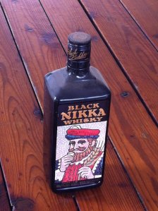 Our pachinko prize of choice: Black Nikka Whisky. 