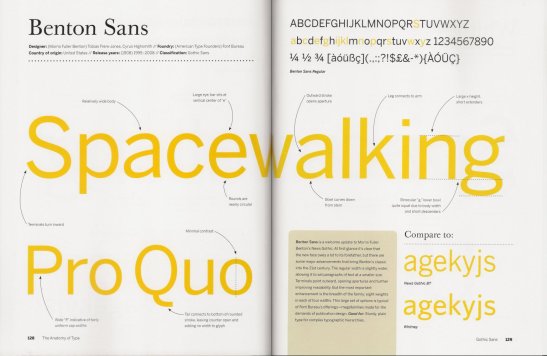 Details of Benton Sans.