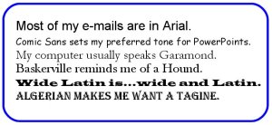 Typefaces themselves can convey thoughts. 