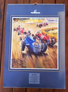 Rob Roy calendar by Michelin. Many French vintage race cars. 
