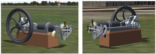 An Otto Silent Engine. Model built with GMax and exported to Microsoft Flight Simulator.