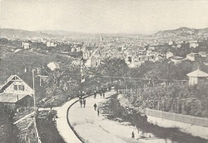 This view entering Stuttgart, Germany, would not be unfamiliar to those today. 